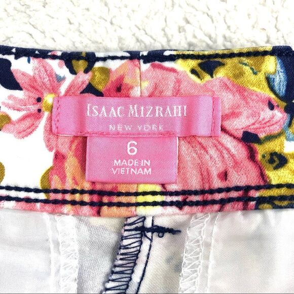 ISAAC MIZRAHI  NY TAILORED SHORTS SPRING FLORAL PRINT - Picture 4 of 7